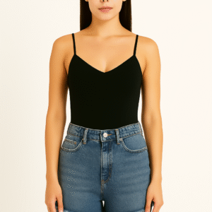 Light Blue High-Waist Denim Shorts