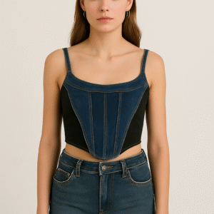 Dark Blue Crop Top