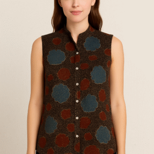 Sleeveless Print Shirt