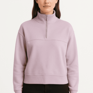 Pastel Lavender Zip-Neck