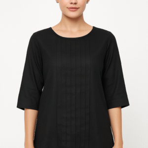 Black Pintuck Top