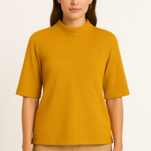Mustard High Neck  Top