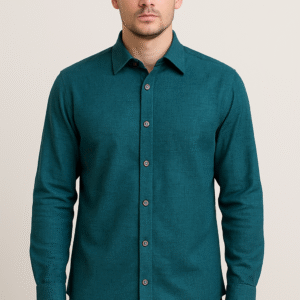 Teal Textured formal shirt