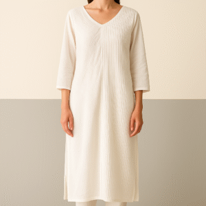 Ivory Pintuck Kurta Set