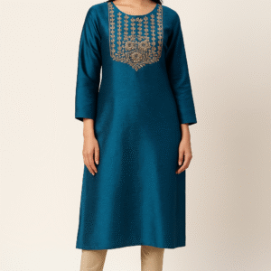 blue straight kurta
