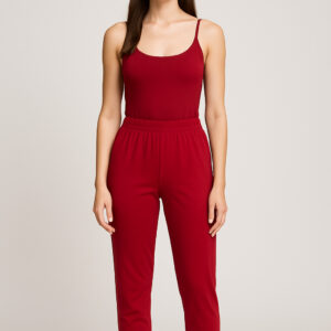 Maroon Straight Pajama Pants