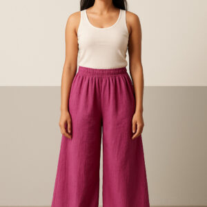Magenta Linen Culottes