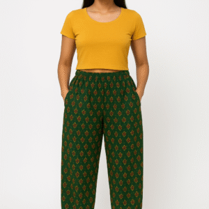 Green Printed Joggers