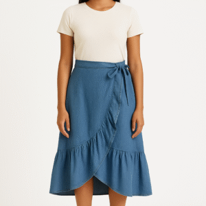 skirt with ruffle hem