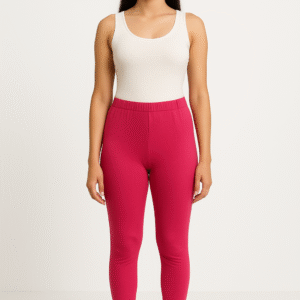 Fuchsia Pink Cotton Leggings