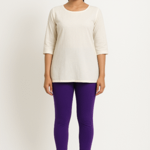 Purple Cotton Leggings