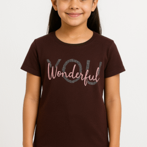 Maroon “Wonderful YOU” girls’ tee