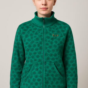 Green Floral Zip Jacket