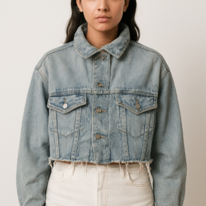 Raw-Hem Denim Jacket