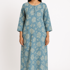 Dusty Blue Printed Kurta
