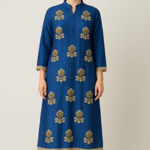 Blue Embroidered Kurta