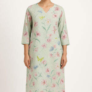 Pista Floral Kurta