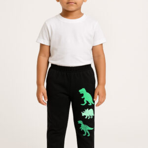 Dinosaur Print Black Joggers