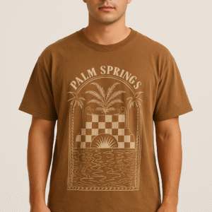Palm Springs Brown Graphic Tee