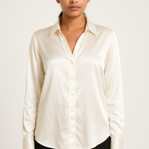 Cream Satin Shirt